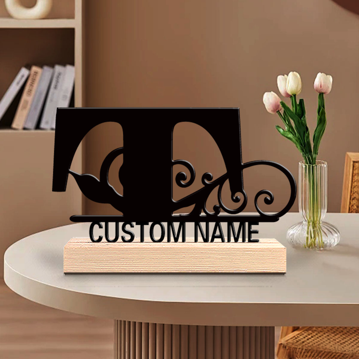 Art Craft Letter T - 1 peça de Ornamento de Metal