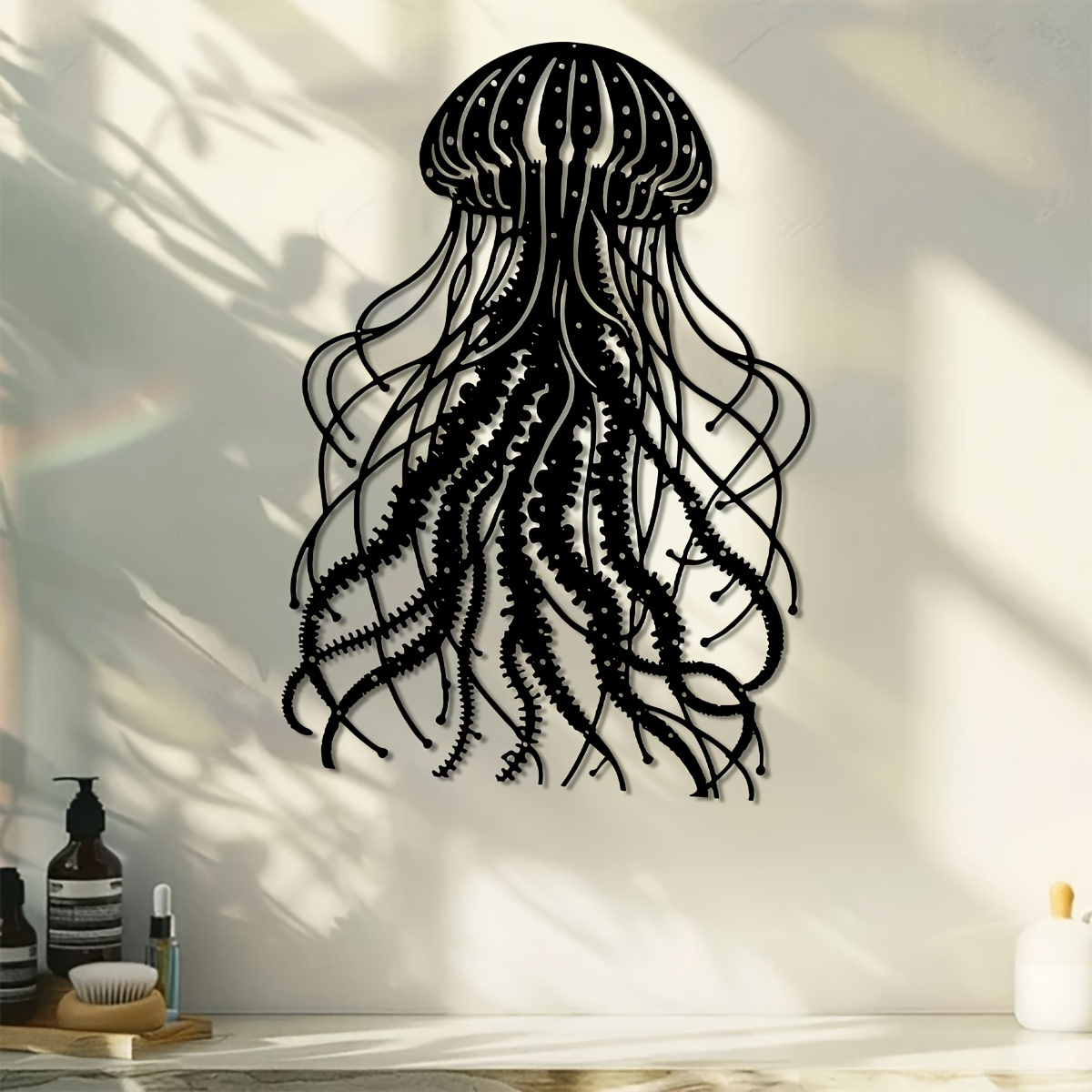 Art Craft Jellyfish - Escultura de Água-Viva em Metal CIFBUY,