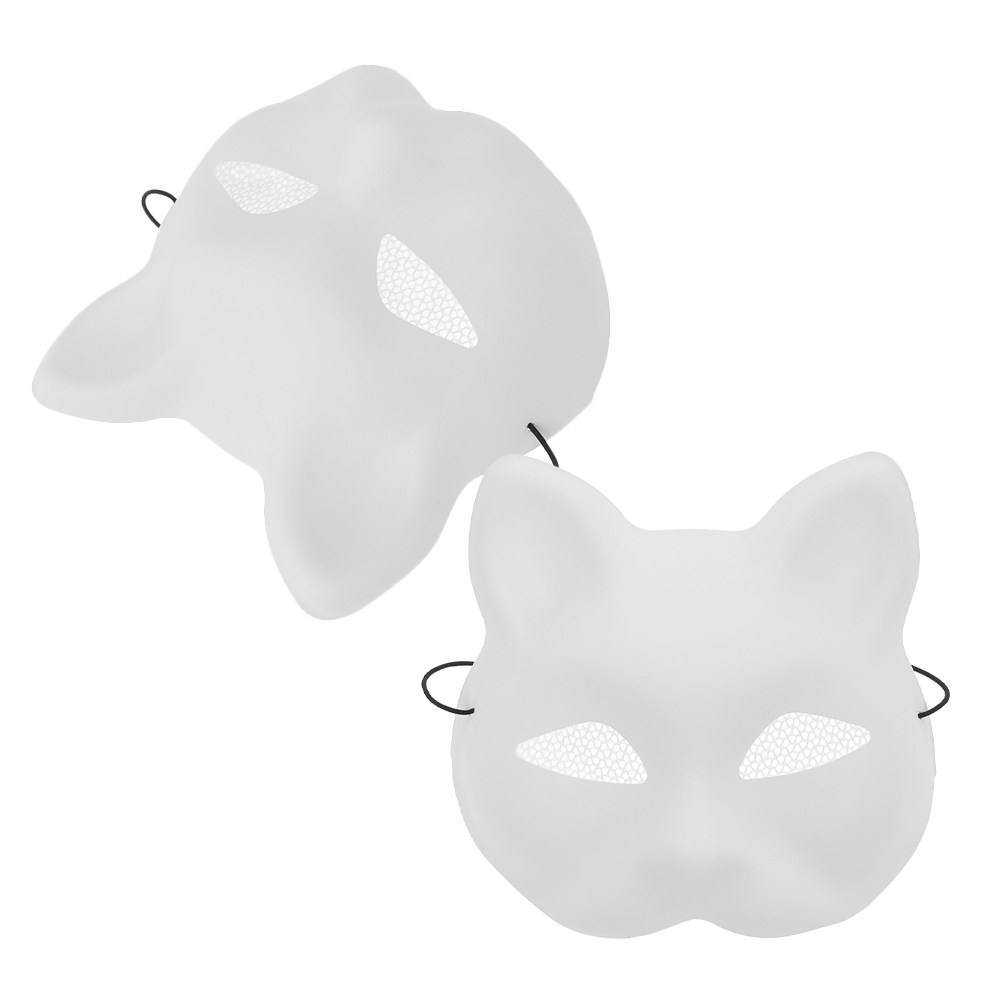 Art Craft For Preschool - 2 Peças de Máscaras Plásticas Pintáveis
