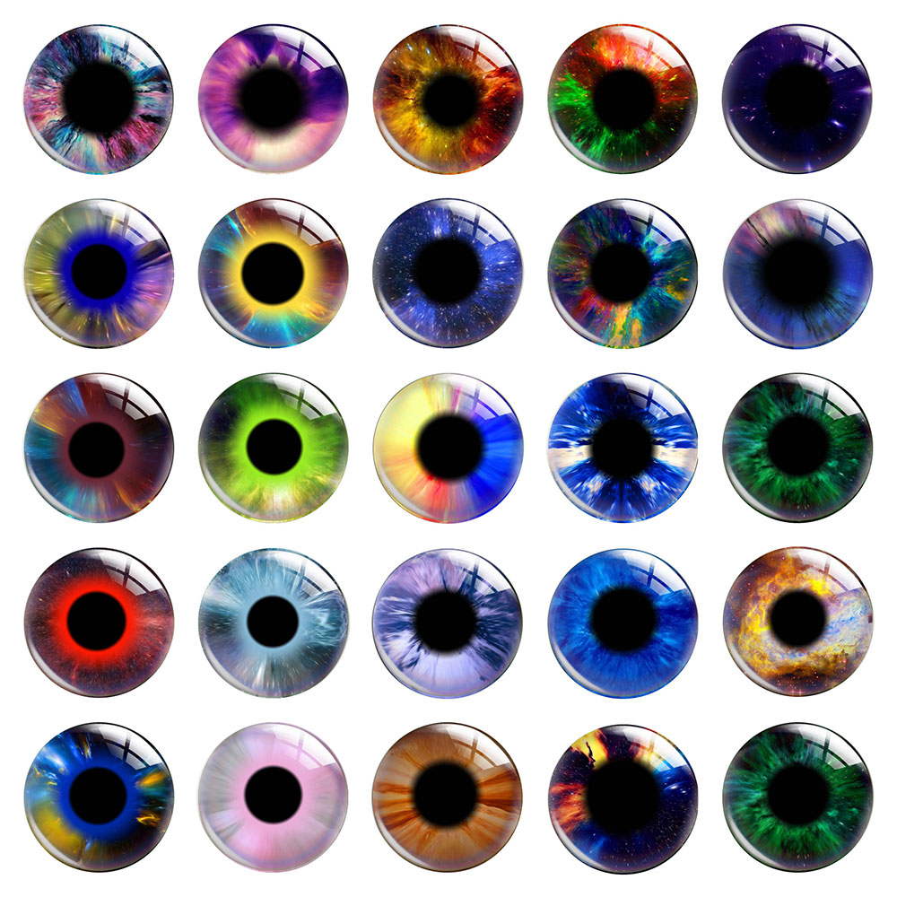 Art Craft Eyes - Cabochão de Vidro Redondo com Fundo