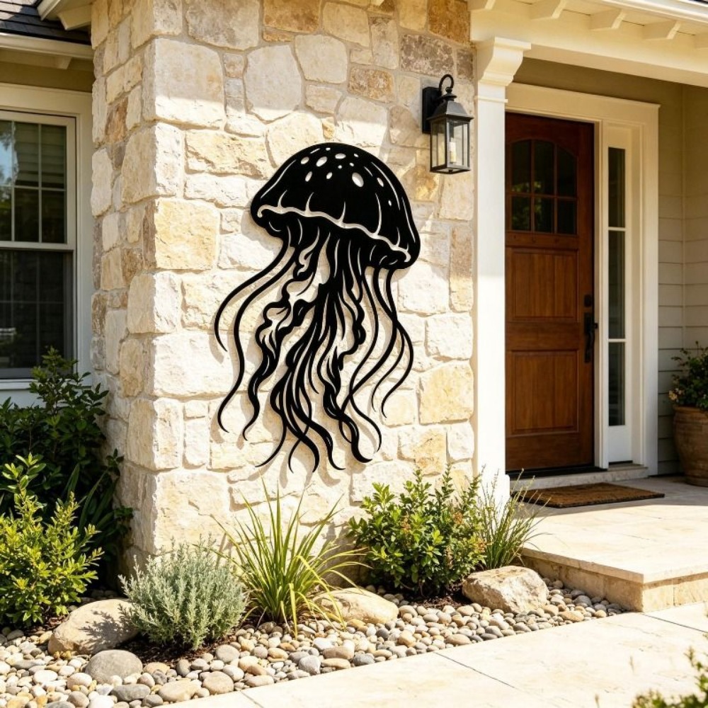 Art Craft Jellyfish - Escultura de Metal para Parede CIFBUY: