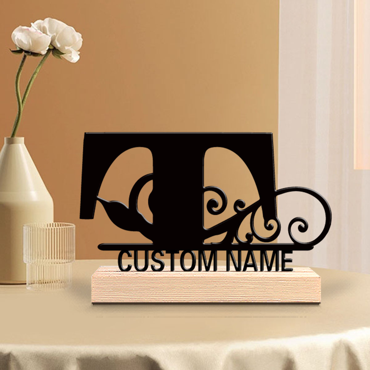 1 peça de Ornamento de Metal C - Art Craft Letter T avaliação e preço