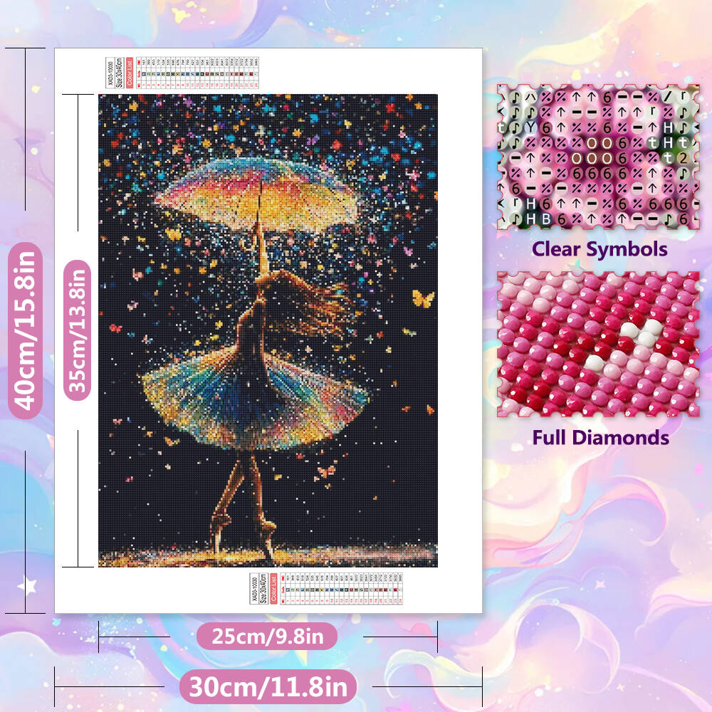 Evershine 5d pintura diamante  - Art Craft Umbrella avaliação e preço