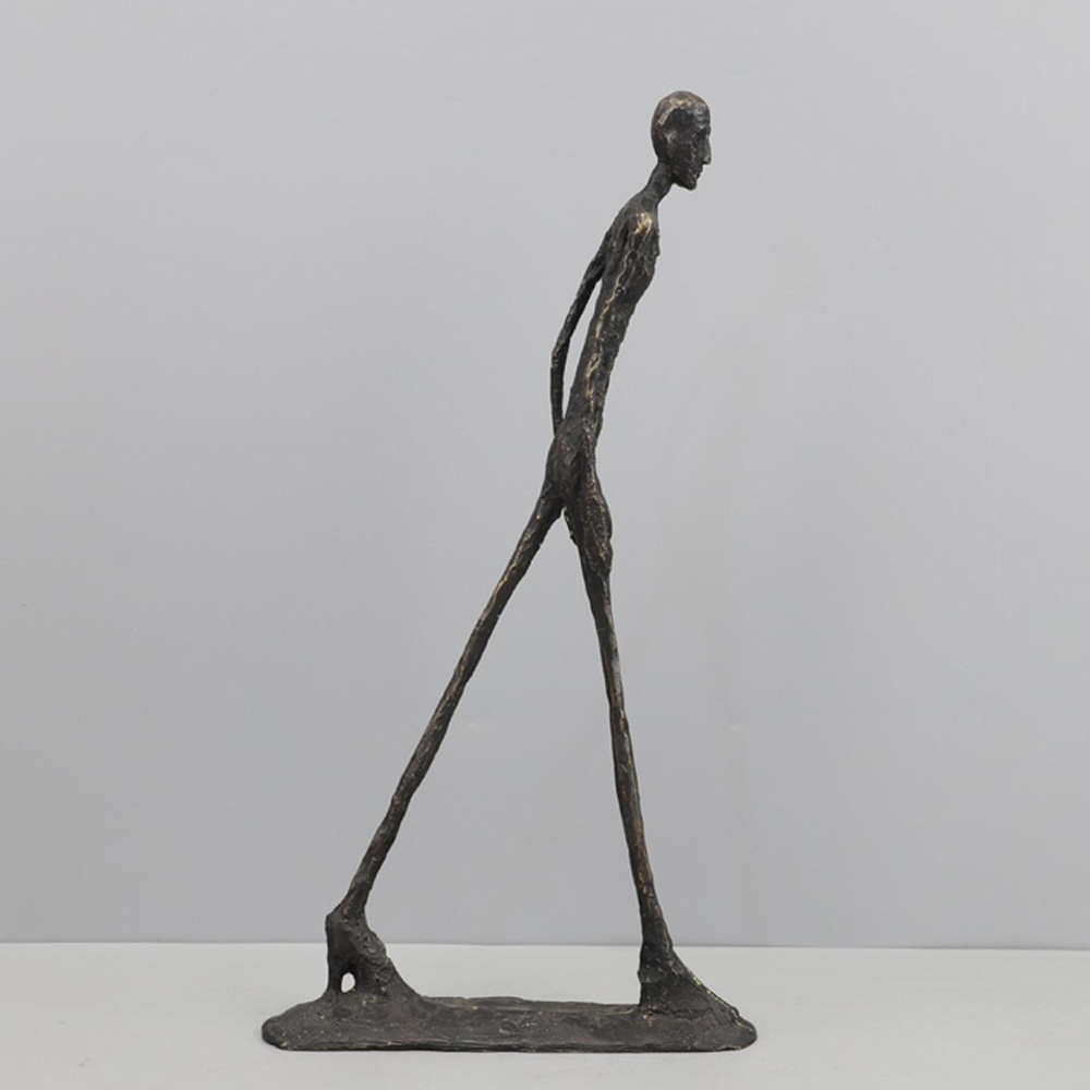 Homem andando estátua decoraçã - Art Craft New Year avaliação e preço