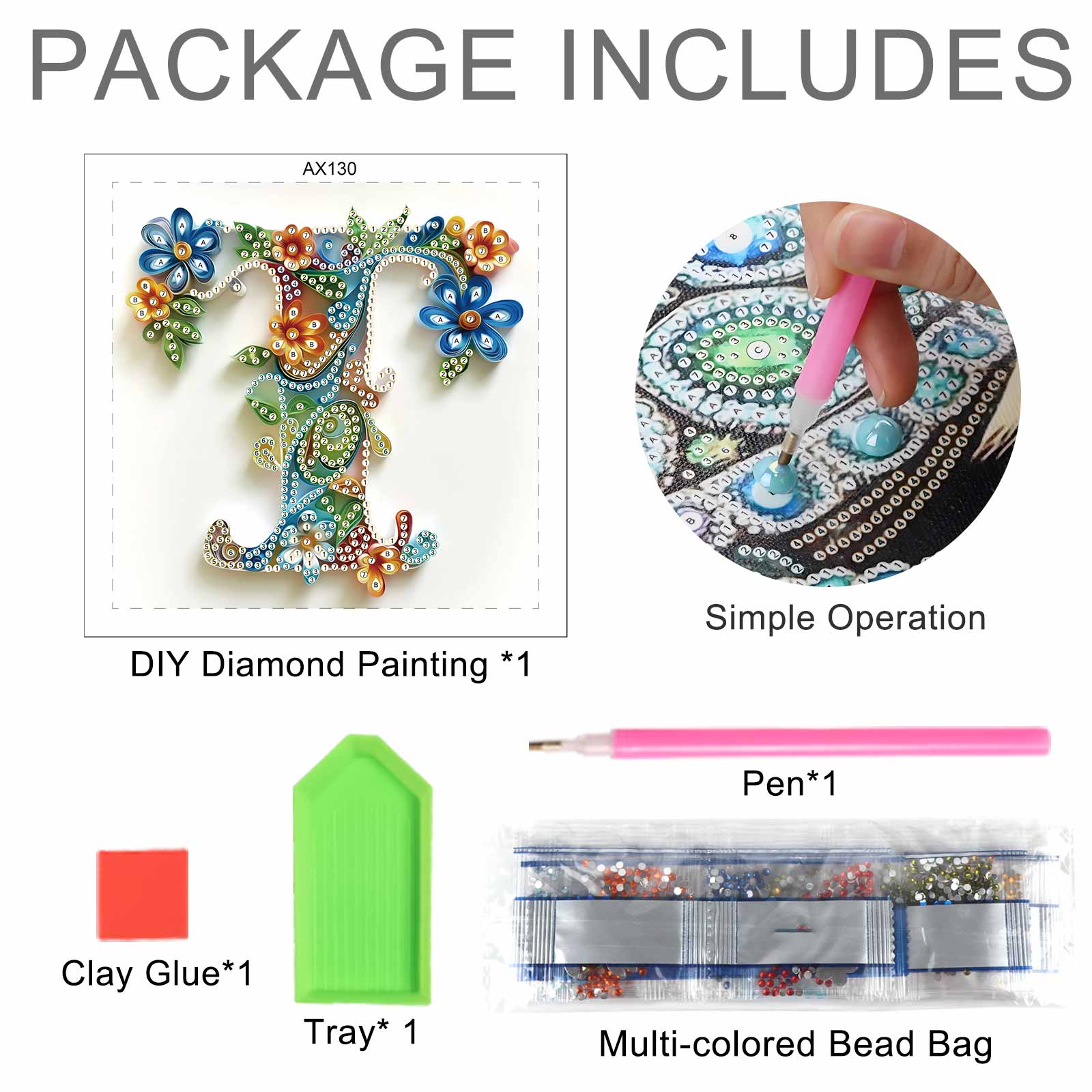 Kits de pintura de arte com di - Art Craft Letter T avaliação e preço