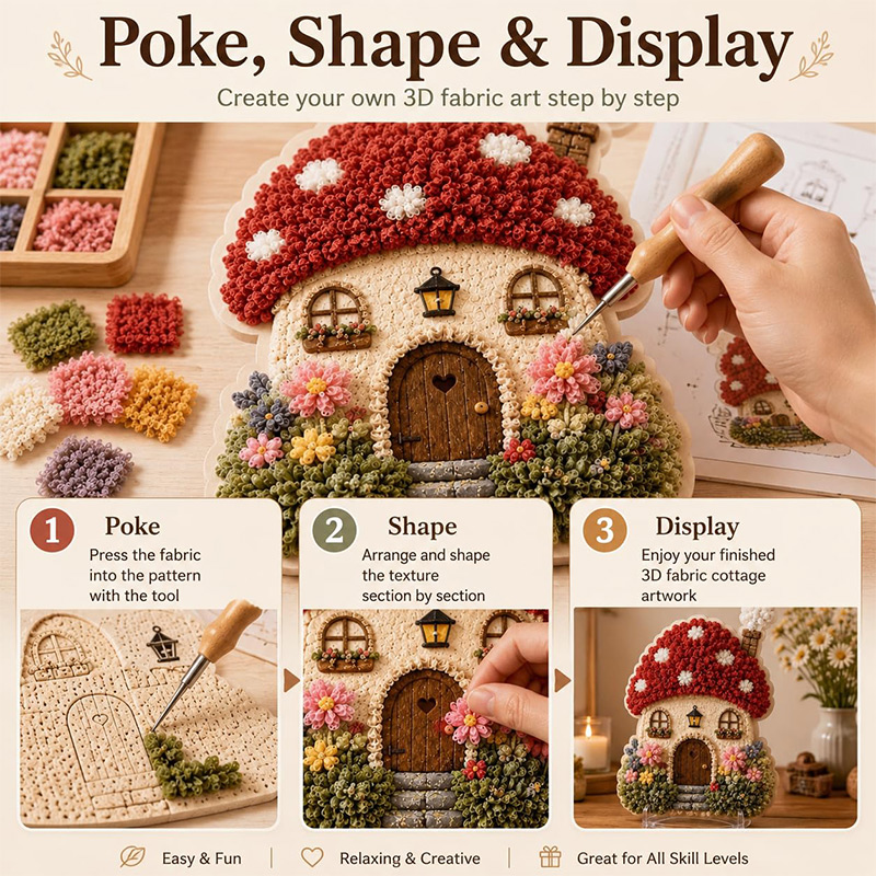 Kit DIY de Arte Poke 3D Casa C - Art Craft And avaliação e preço