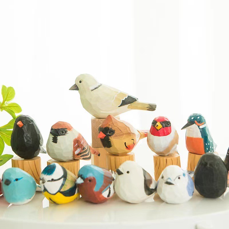 Estatueta de pássaro de madeir - Art Craft Ideas For School avaliação e preço