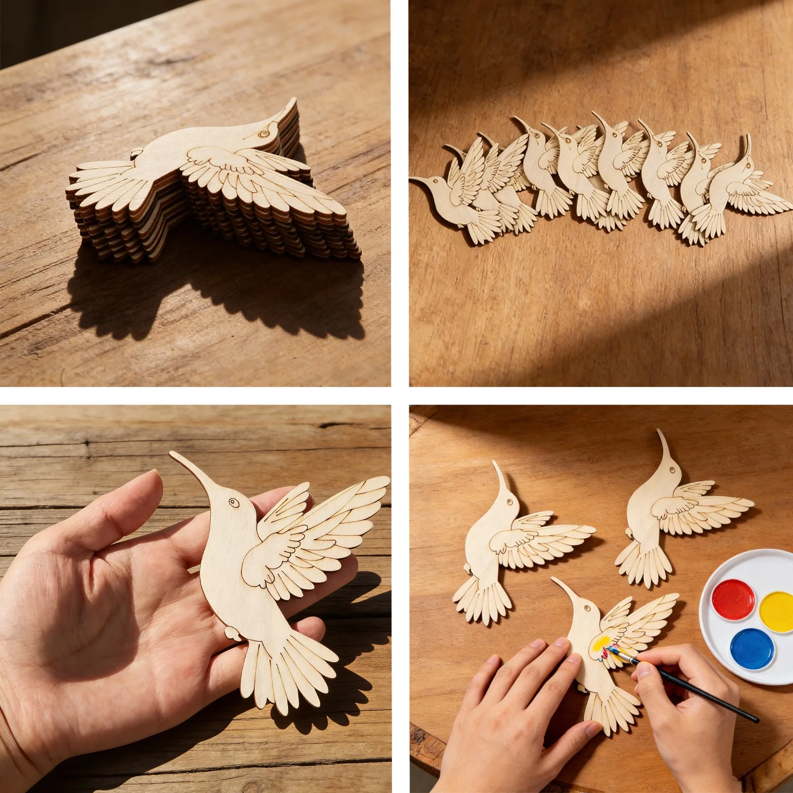 10 peças de recortes de madeir - Art Craft And avaliação e preço