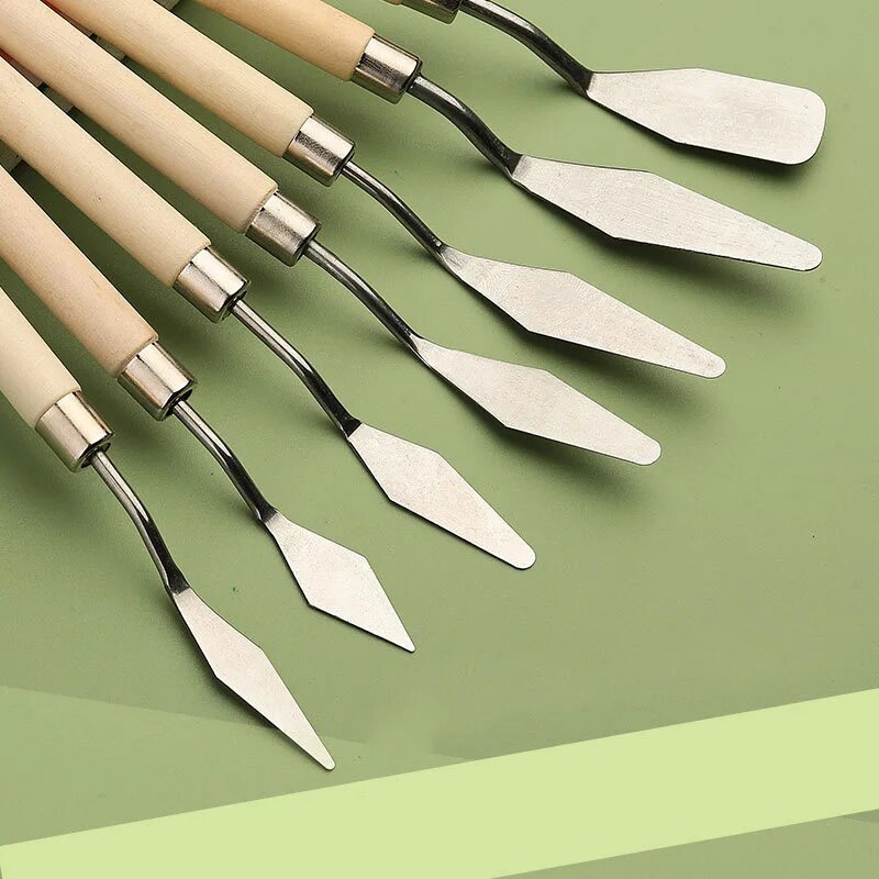 7 pçs de aço inoxidável paleta - Painting Knife Palette avaliação e preço