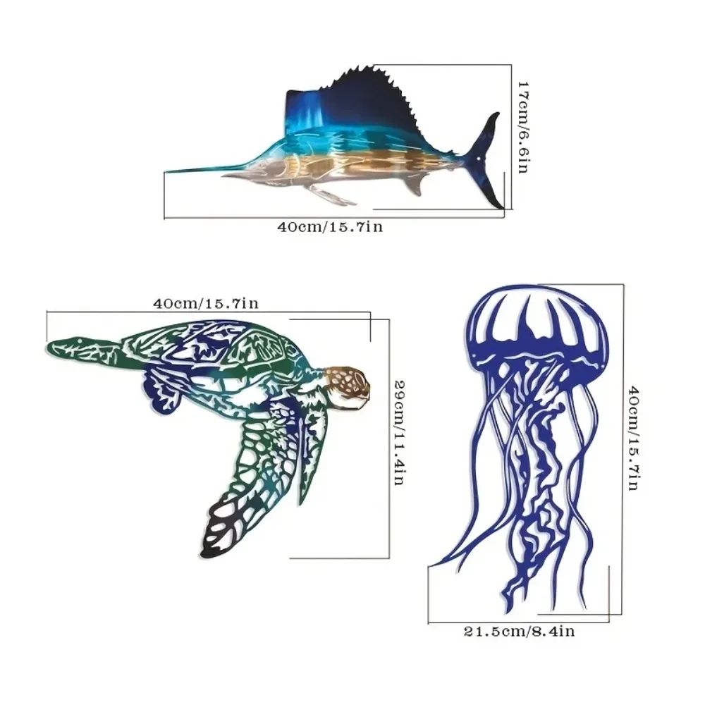 CIFBUY Arte de Parede em Metal - Art Craft Jellyfish avaliação e preço