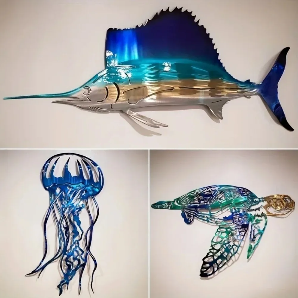 CIFBUY Arte de Parede em Metal - Art Craft Jellyfish avaliação e preço