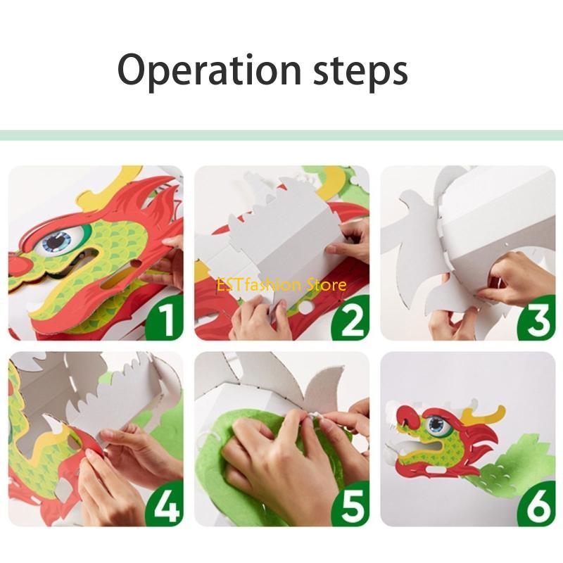 Y5gc artesanal 3d papel dragão - Art Craft New Year avaliação e preço
