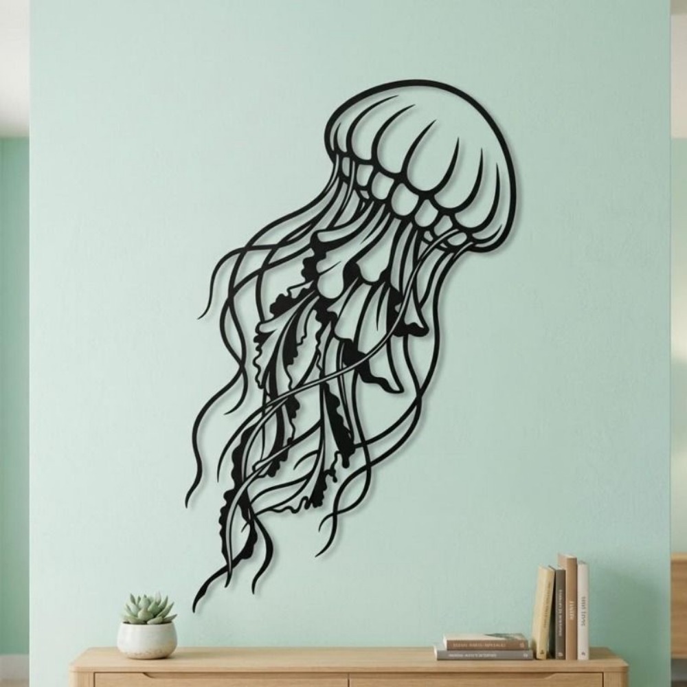 CIFBUY Arte de Parede em Metal - Art Craft Jellyfish avaliação e preço